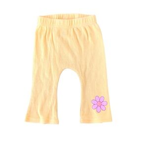 🌵Kidgets Mustard Yellow Flower Power Baby Girl Pants Size 6/9M🌵